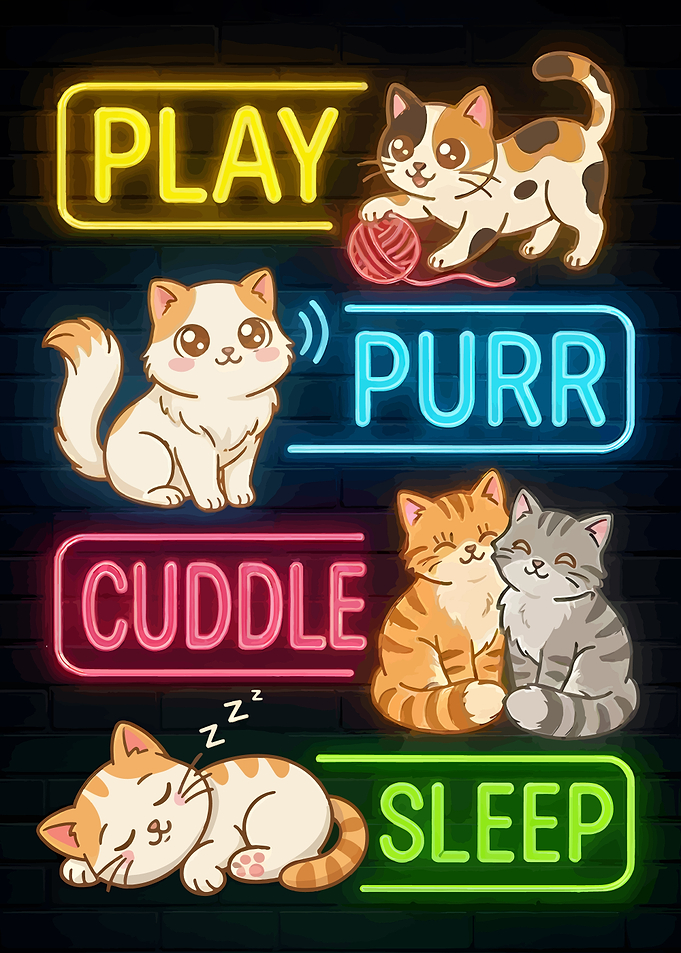 Cats: Play, Purr, Cuddle, Sleep