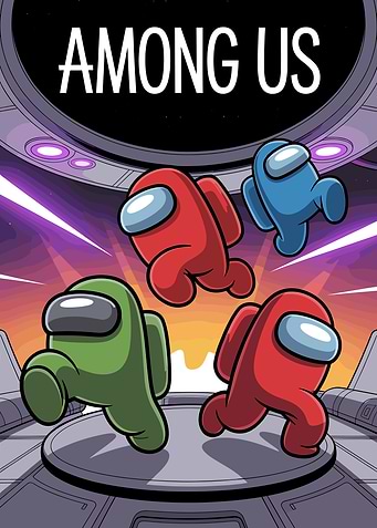 Among Us Crewmates in Space
