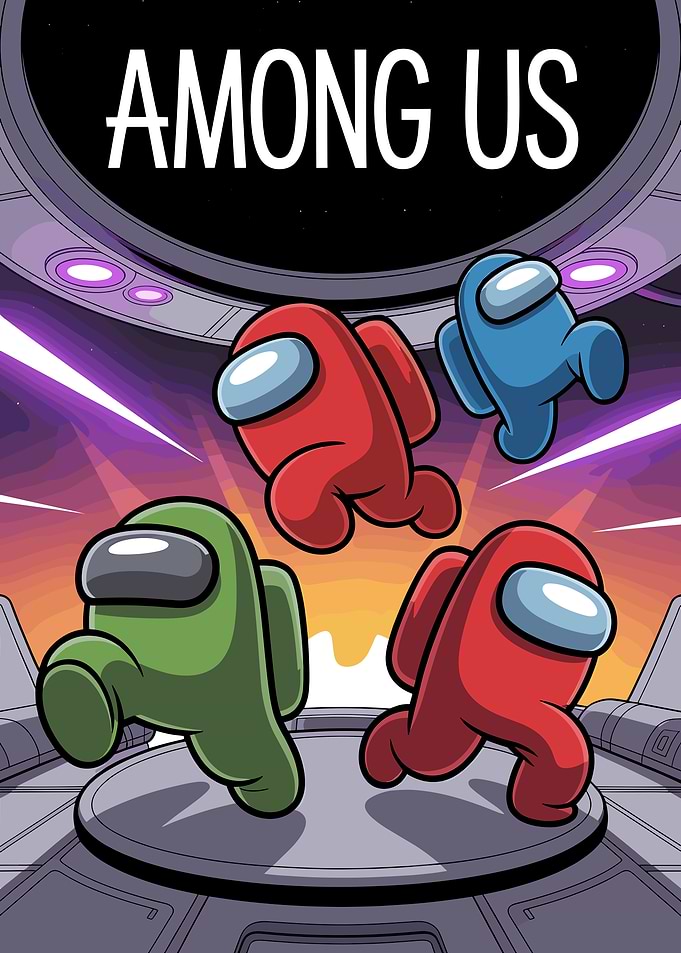 Among Us Crewmates in Space