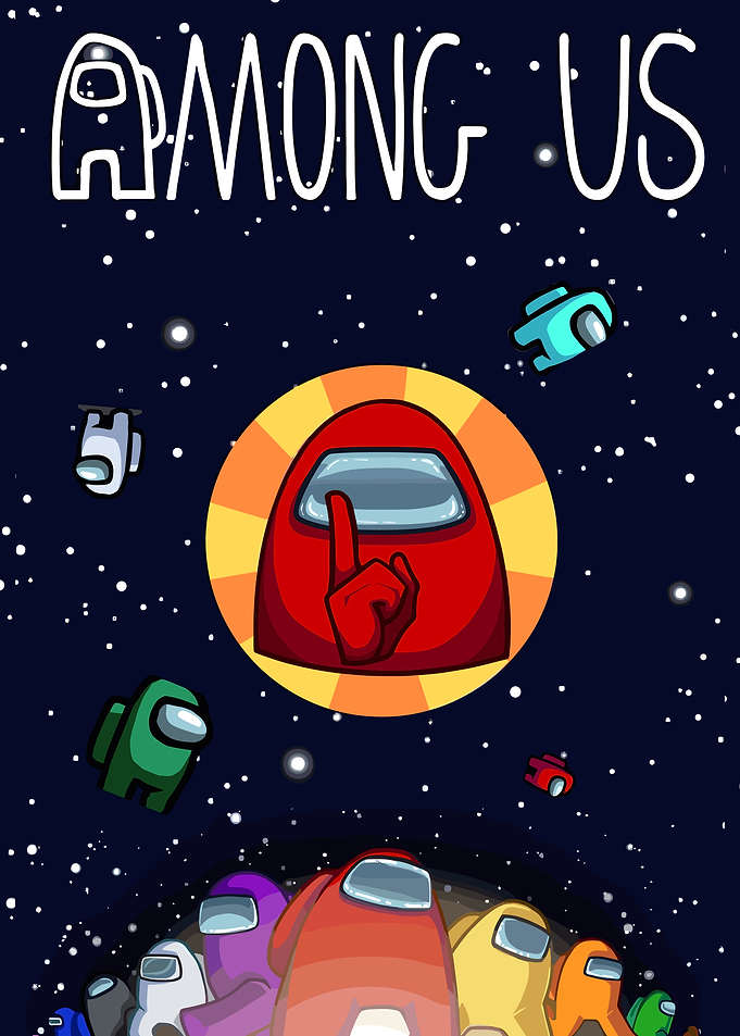 Among Us Crewmates in Space