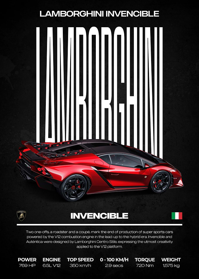 Lamborghini Invencible Red Sports Car
