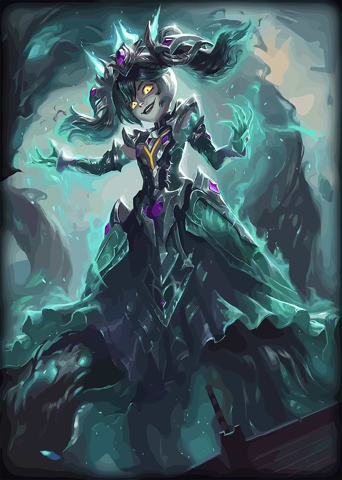 Dark Gothic Lolita Character Illustration