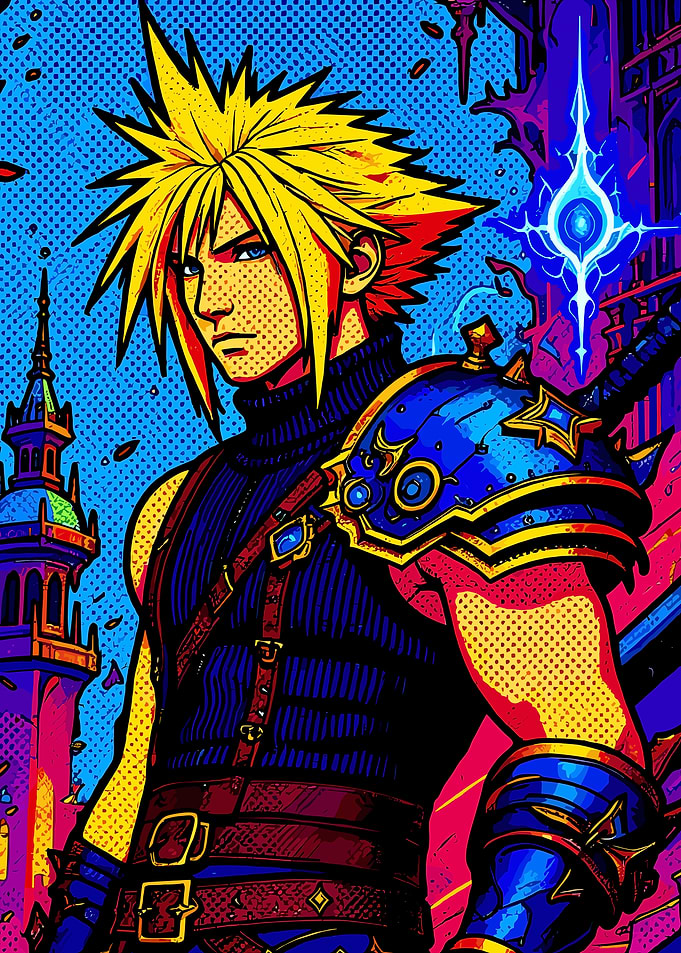 Cloud Strife Pop Art