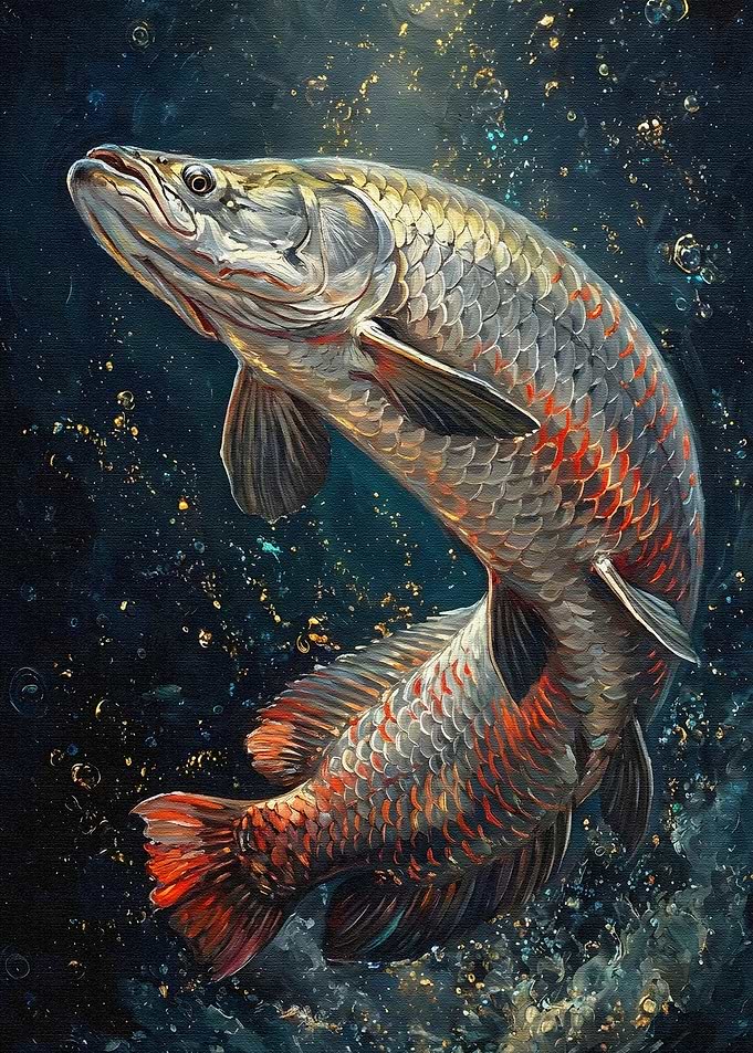 Arapaima Fish Painting