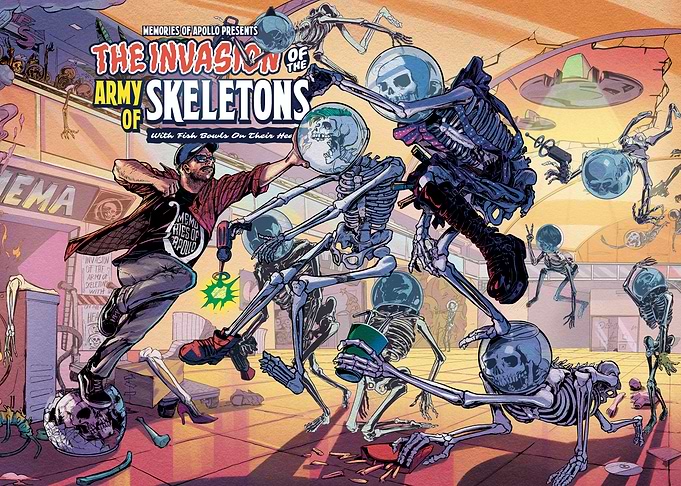 The Invasion Of The Army Of Skeletons With Fish Bowls On Their Heads