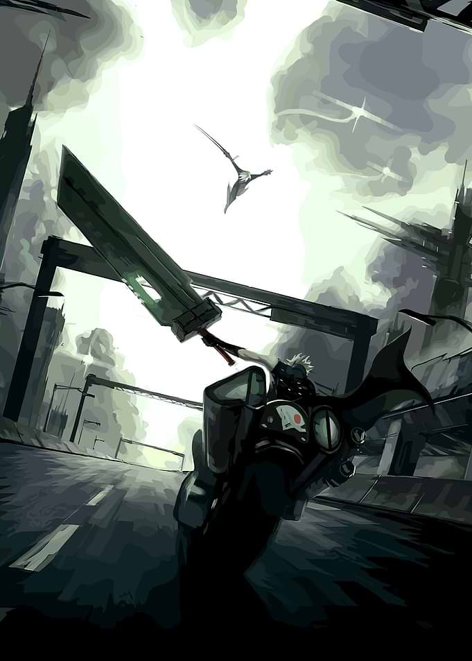 Cloud Strife Motorcycle Ride