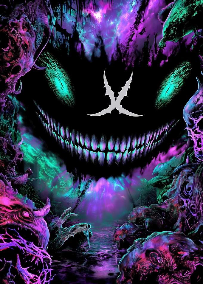 Nightmare Grin in a Fantasy Landscape