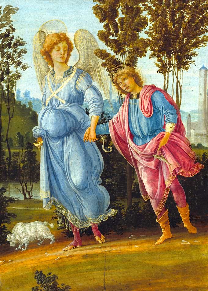 Tobias and the Angel Painting