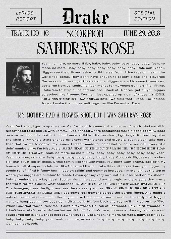 Drake - Sandra's Rose Lyrics Report