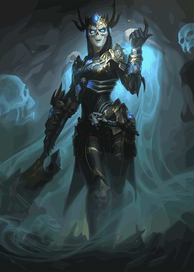 Undead Warrior Queen Illustration