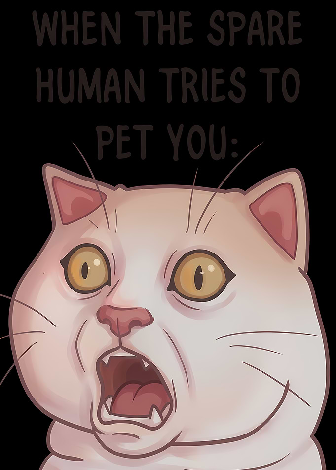 Scared Cat Digital Art
