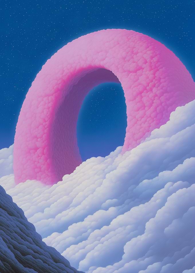 Pink Ring in the Clouds