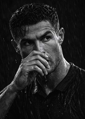 Cristiano Ronaldo in the Rain