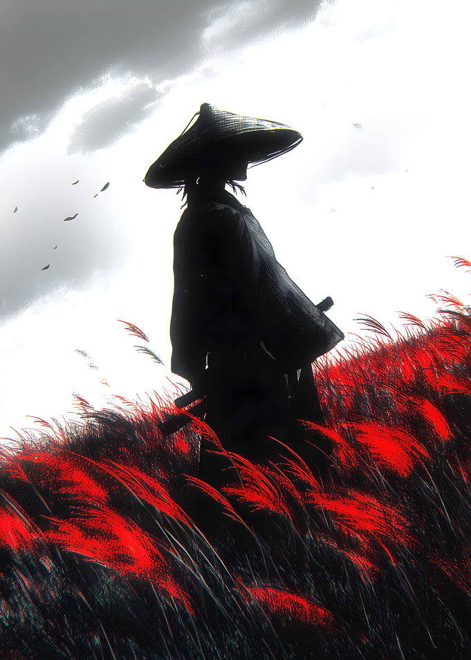 Samurai in Red Field