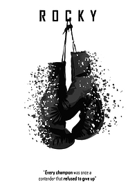 Rocky Boxing Gloves Minimalist Art