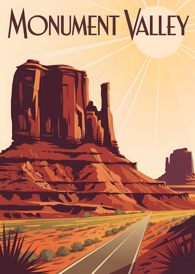 Monument Valley Travel Poster