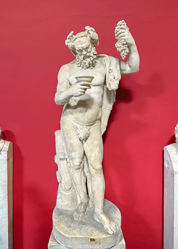 Statue of Bacchus with Grapes