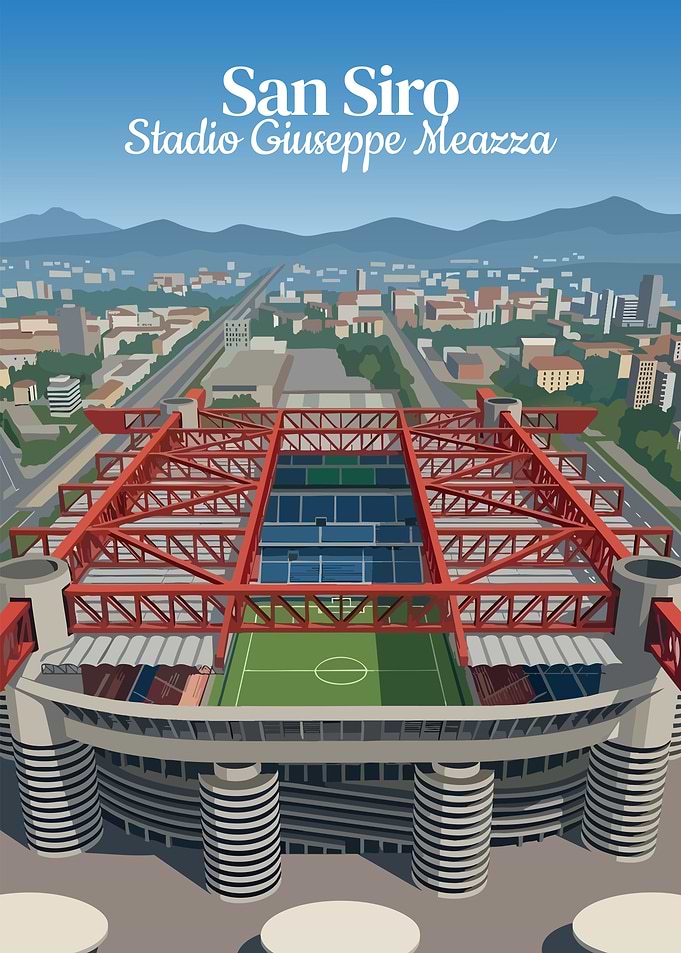 San Siro Stadium Illustration
