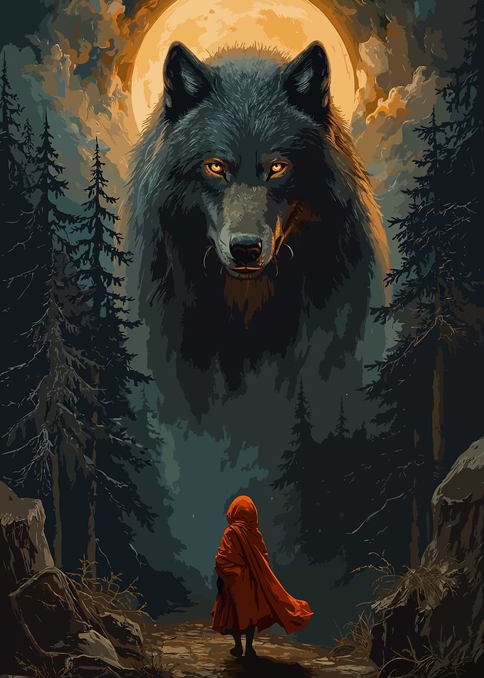 Little Red Riding Hood and Wolf