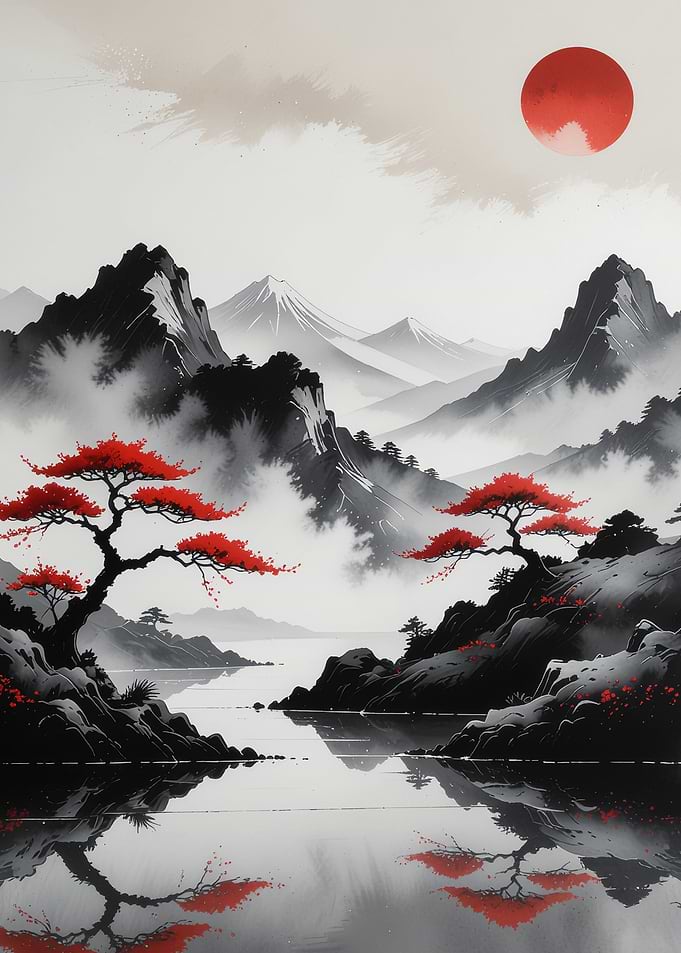 Japanese Red Moon