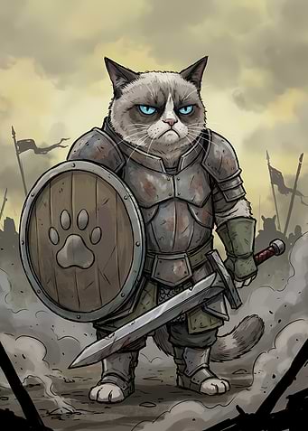Grumpy Cat Warrior