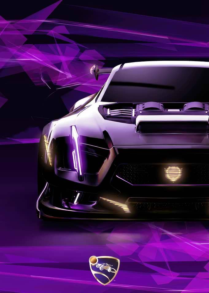 Rocket League Car with Purple Accents