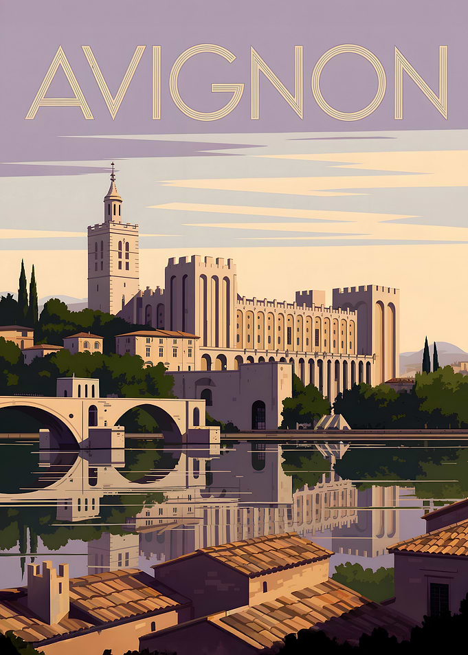 Avignon Travel Poster