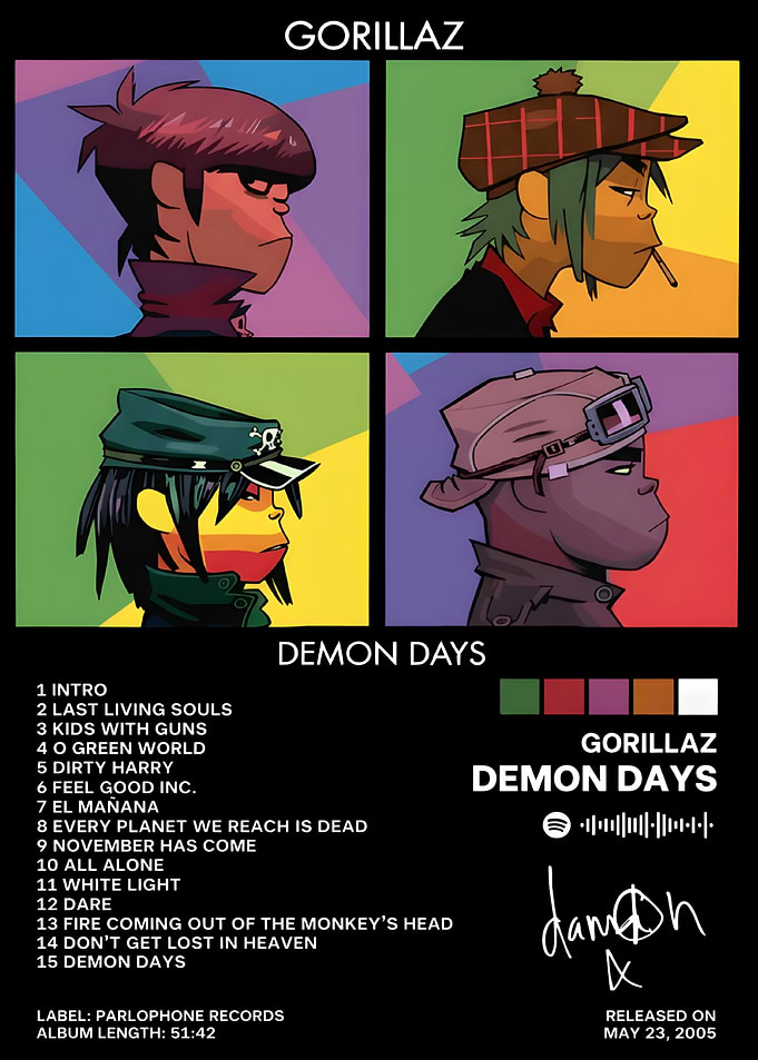 Gorillaz Demon Days Album Cover
