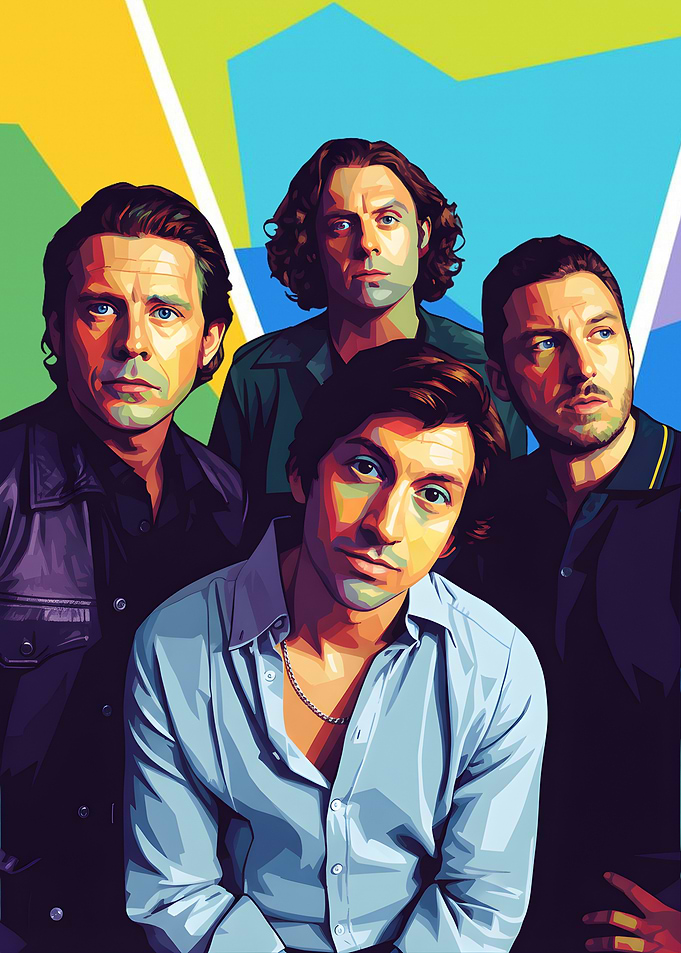 Arctic Monkeys Band Portrait Pop Art