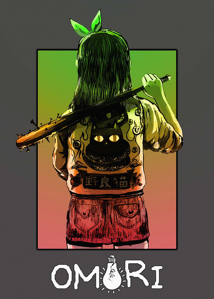 Omori fan art with baseball bat