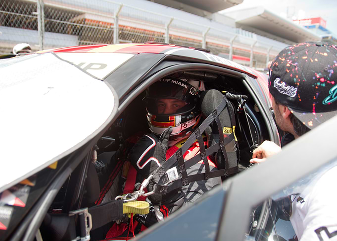 Race Car Driver in Vehicle