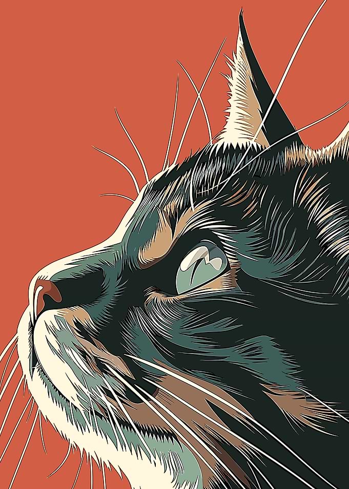 Stylized Cat Portrait