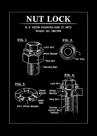 Nut Lock Patent Drawing