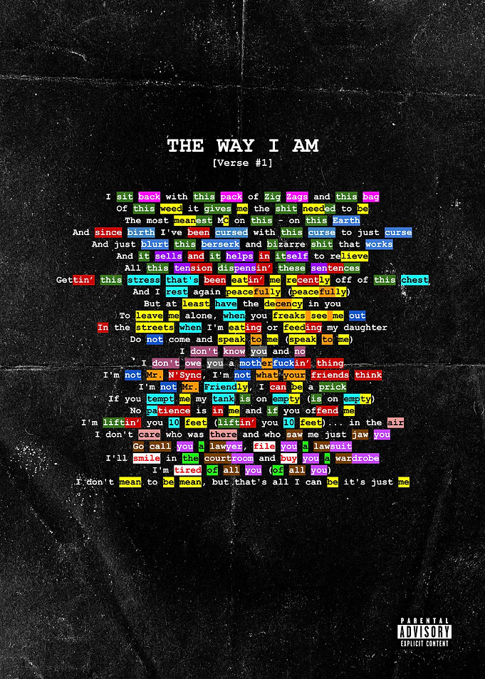 The Way I Am - Rhymes Verse 1