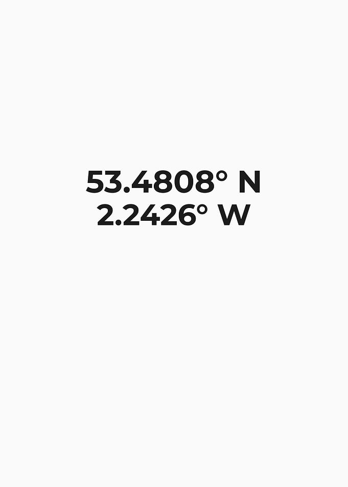 Modern Location Coordinates Poster