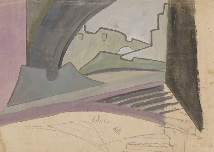 Abstract Architectural Landscape Painting