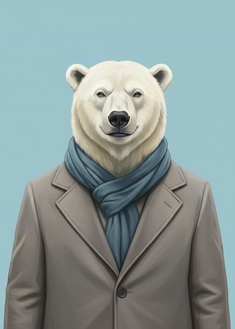 Polar Bear in Business Attire