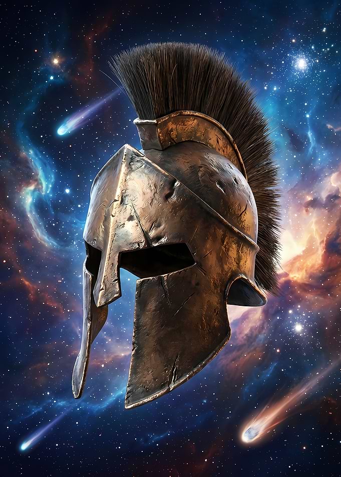 Spartan Helmet in Space