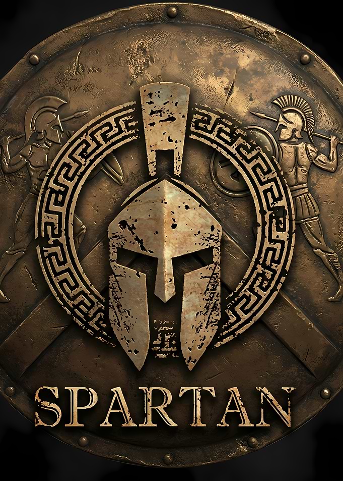 Spartan Shield and Helmet Emblem