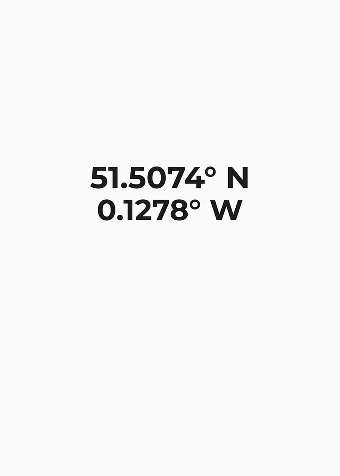 Minimalist Coordinates Wall Art
