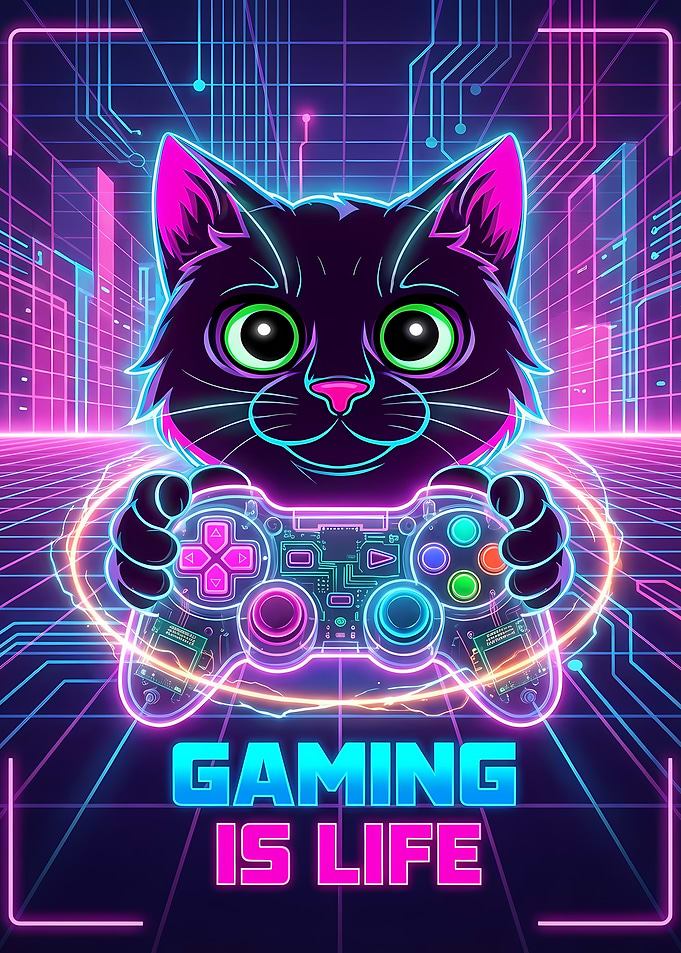 Gaming Cat Neon