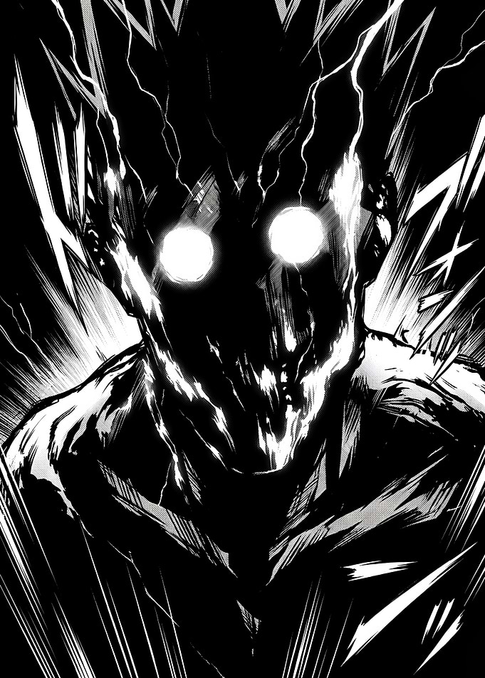 Dark Hero with Glowing Eyes