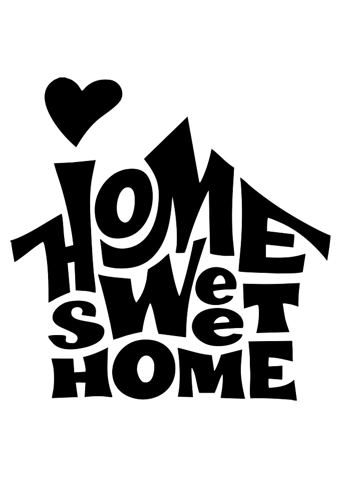 Home Sweet Home Typography Art