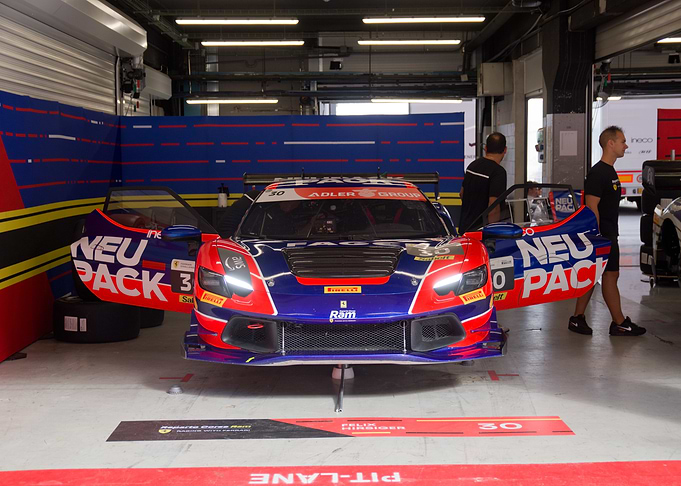 Ferrar in Pit Lane Garage