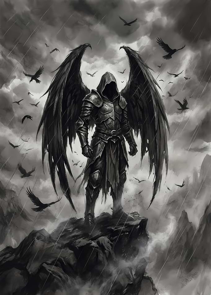 Dark Angel in Rain