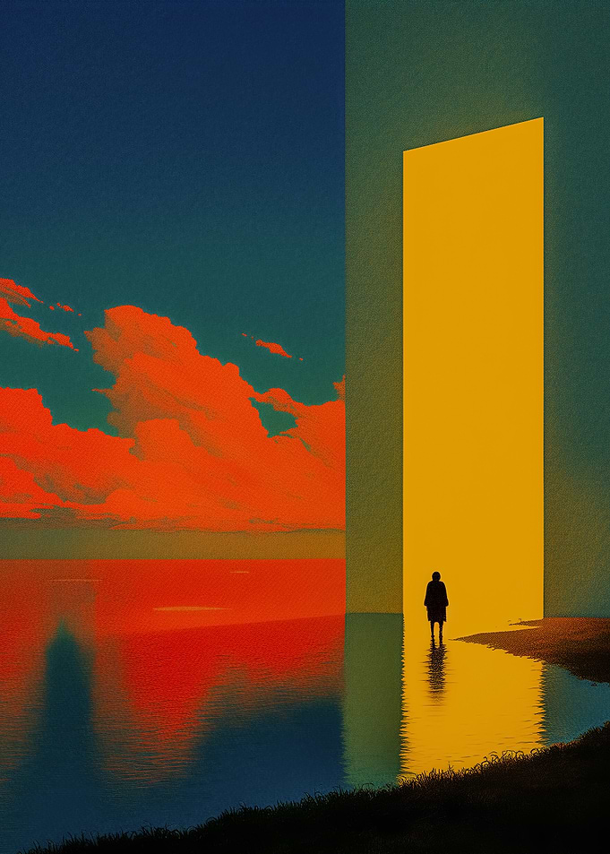 Person at the Doorway to Another World