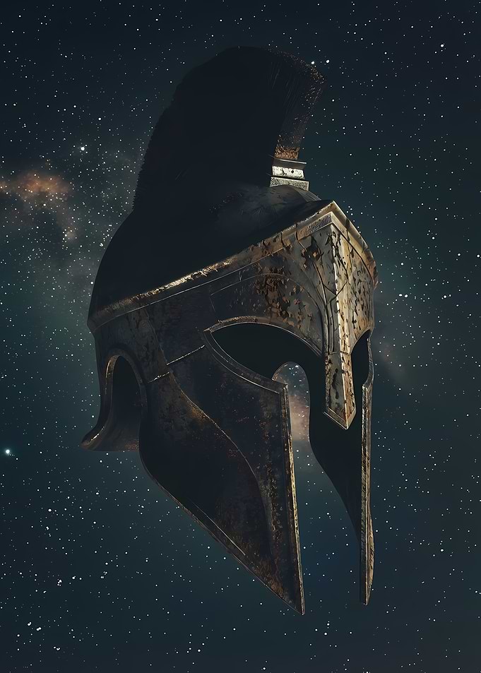 Spartan Helmet in Space