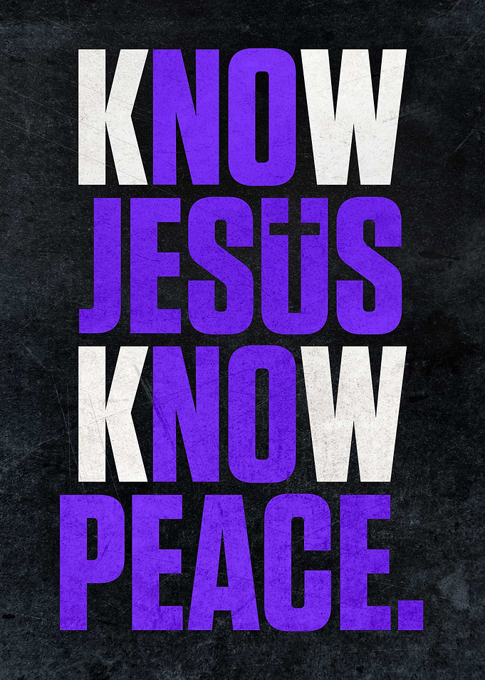 Minimalist Catholic Poster – No Jesus, No Peace