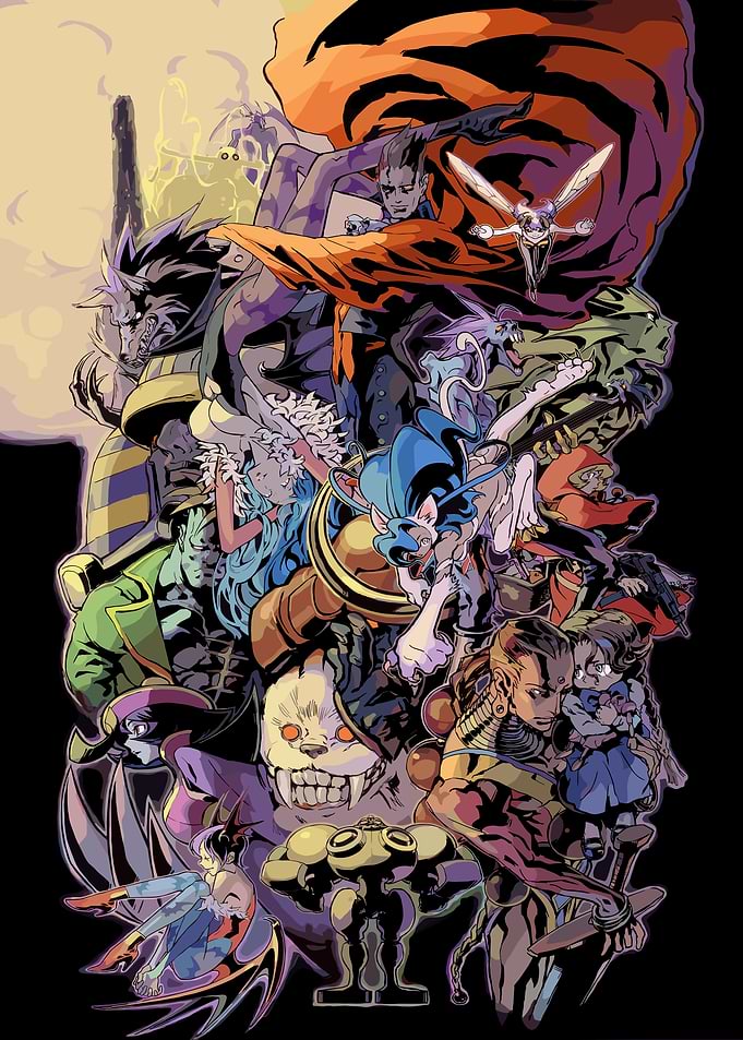 Darkstalkers characters collage