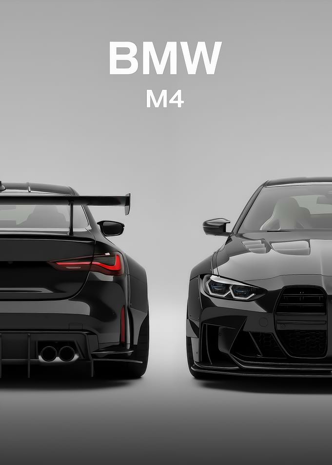 BMW M4 face poster